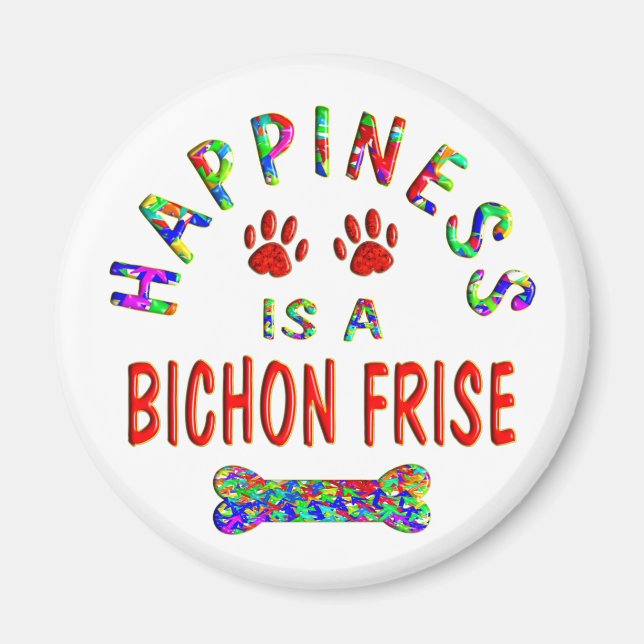 Imán Felicidad de Bichon (Frente)