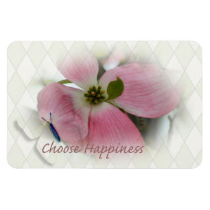 Imán Felicidad del Dogwood y de la mariposa