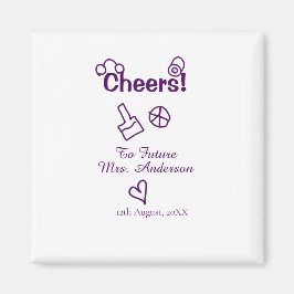 Imán Felicidades a la futura Sra. agregar nombre de la 