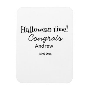 Imán Felicidades en Halloween agregar nombre fecha año