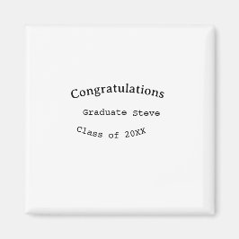 Imán Felicidades graduado nombre promoción de 20XX tipo