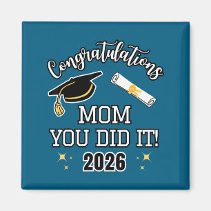 Imán Felicidades Mamá Camiseta Graduación de Mamá