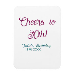 Imán Felicidades por el 30 cumpleaños nombre fecha eleg
