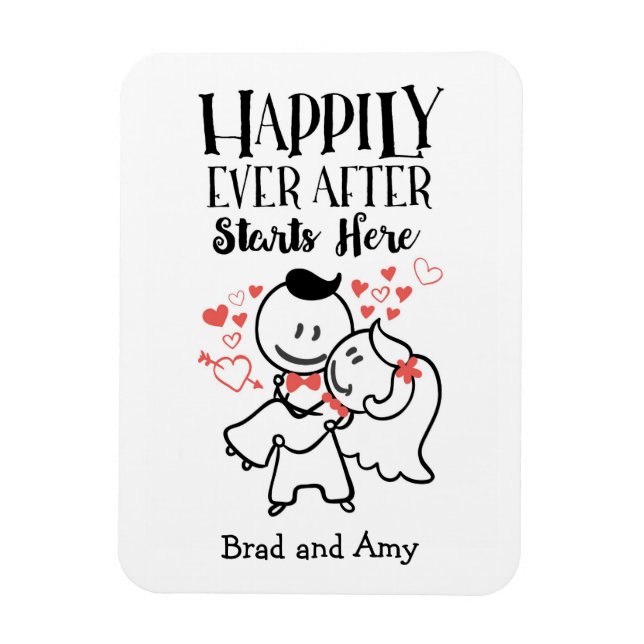 Imán Felicidades Por Haber Comenzado Aquí Bodas Felicit (Vertical)