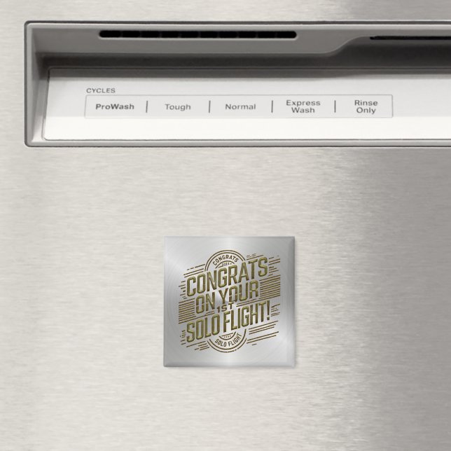 Imán Felicidades por tu primer vuelo individual (In situ (lavavajillas))