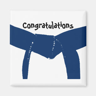 Imán Felicitaciones al Cinturón Azul de las Artes Marci