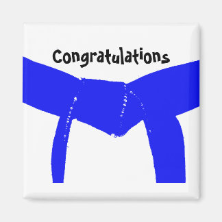 Imán Felicitaciones al Cinturón Azul de las Artes Marci