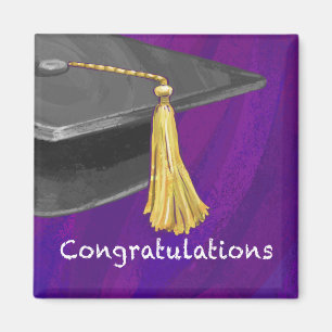 Imán Felicitaciones Black and Purple