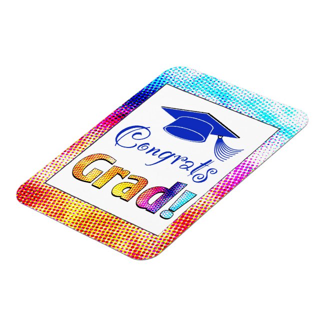 Imán Felicitaciones Colores Grad, Diversión (Lado Izquierdo)