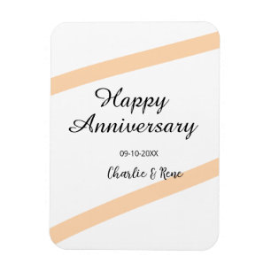 Imán Felicitaciones de aniversario de bodas nombre líne