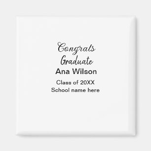 Imán felicitaciones grado añadir nombre clase año escol