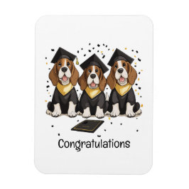 Imán Felicitaciones Graduación de perros hondos Basset