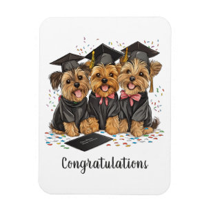 Imán Felicitaciones Graduación de Perros Terrier de Yor