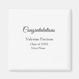 Imán Felicitaciones graduado agregar nombre de escuela 