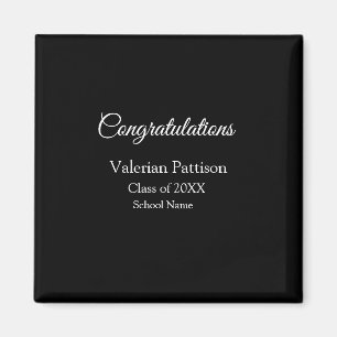 Imán Felicitaciones graduado agregar nombre de escuela 