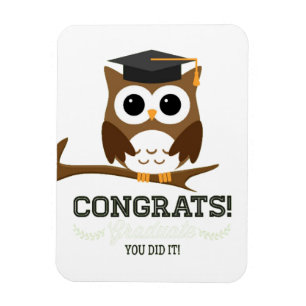 Imán Felicitaciones Graduate Owl