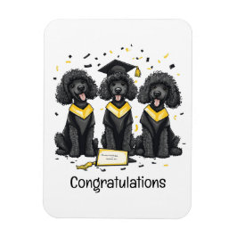 Imán Felicitaciones Perros de canapé estándar de gradua