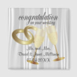 Imán Felicitaciones por tu día de boda<br><div class="desc">Boda Magnet. Felicidades por tu día de boda Mantén listo de la novia y el novio para que puedas personalizar. ⭐ Este Producto es 100% Personalizable. Gráficos y/o texto pueden ser borrados, movidos, cambiados de tamaño, rotados, etc... ⭐ 99% de mis diseños en mi tienda están hechos en capas. Esto...</div>