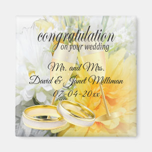 Imán Felicitaciones por tu día de bodas