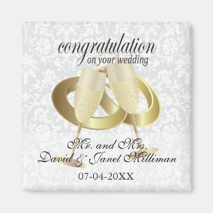 Imán Felicitaciones por tu día de bodas
