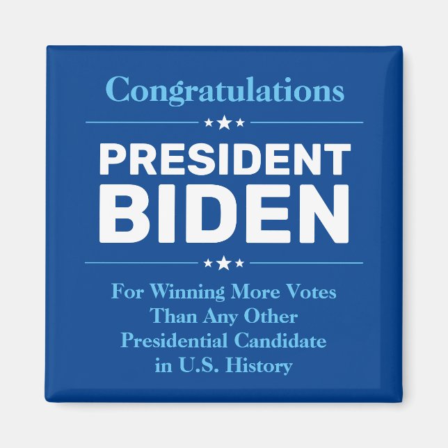 Imán Felicitaciones presidente Biden, candidato más vot (Frente)