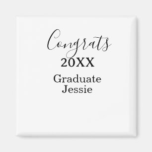 Imán Felicitaciones simples de graduación minimalistas