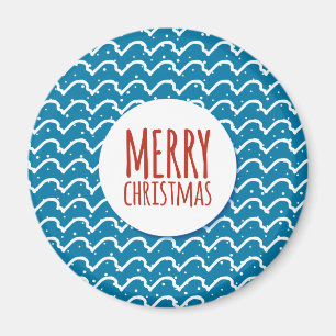 Imán Feliciz Navidad Patrón continuo textura azul