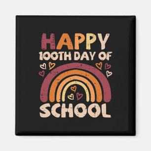 Imán Feliz 100º Día De Escuela Arcoíris Negro 100 Días