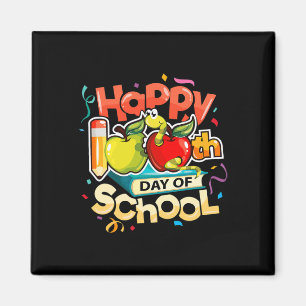 Imán Feliz 100º Día Del Maestro De La Escuela Arcoiris