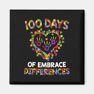 Imán Feliz 100° Día 100 Días De Conciencia Del Autismo