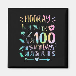 Imán Feliz 100° Día De Día De Día De Trabajo Escolar Po