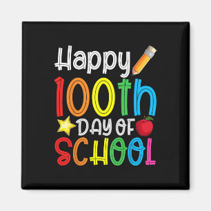 Imán Feliz 100° Día De Enseñanza 100 Días Escolares