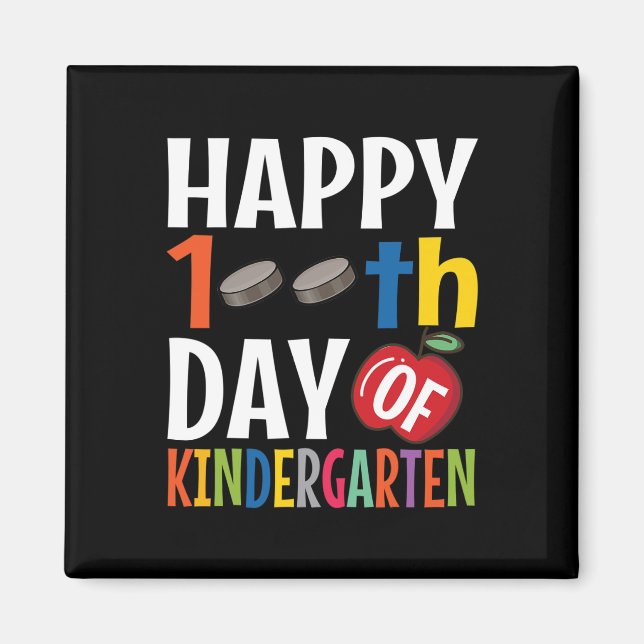 Imán Feliz 100° Día de Enseñanza Preescolar (Frente)