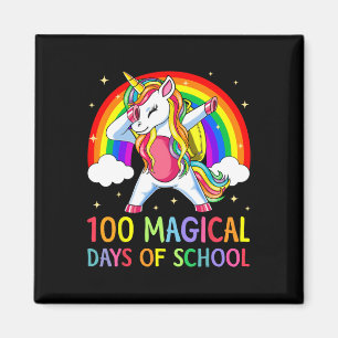 Imán Feliz 100° Día de la Escuela Unicornio 100 días má