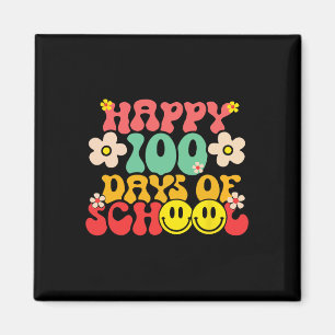 Imán Feliz 100° Día De Maestros Niños Retro Groov