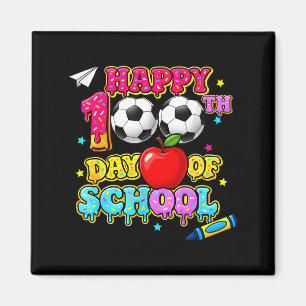 Imán Feliz 100 Días De Colegio Fútbol Helado Niño
