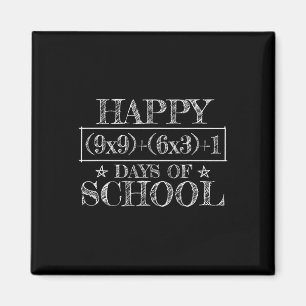 Imán Feliz 100 Días De Escuela Divertida Ecuación Matem