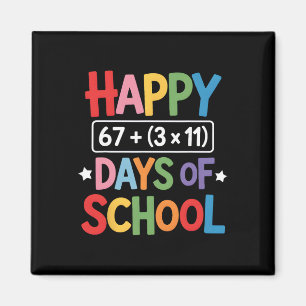 Imán Feliz 100 Días De Escuela Ecuación Matemática Día 