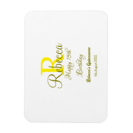 Imán Feliz 15º cumpleaños Moder de adición de nombre am