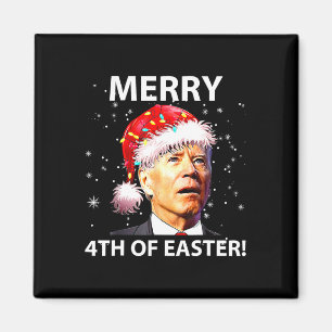 Imán Feliz 4º de Pascua Divertido Joe Biden Navidad Feo
