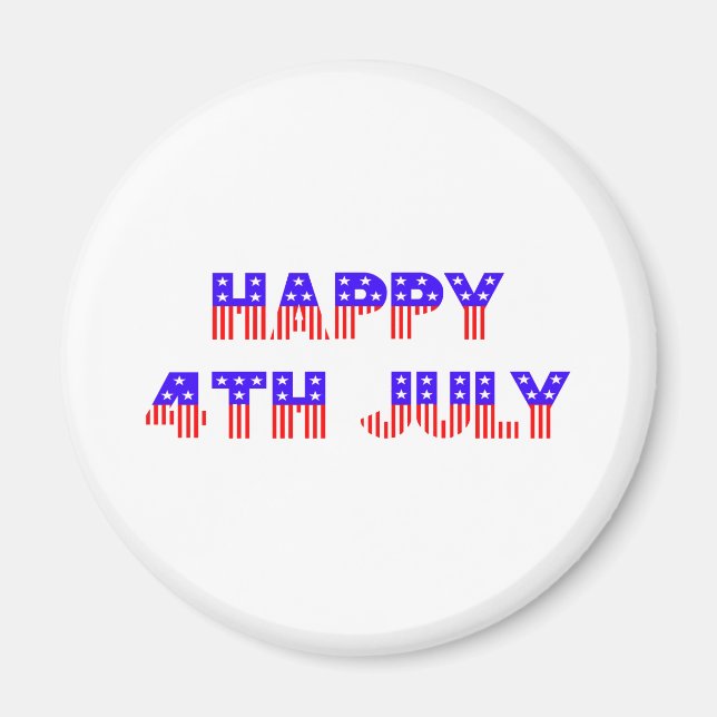 Imán Feliz 4 de julio (Frente)