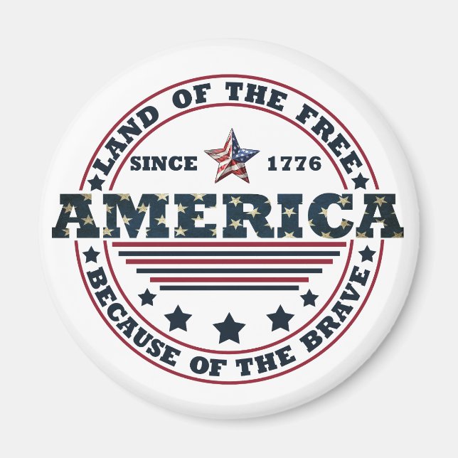 Imán Feliz 4 de julio (Frente)