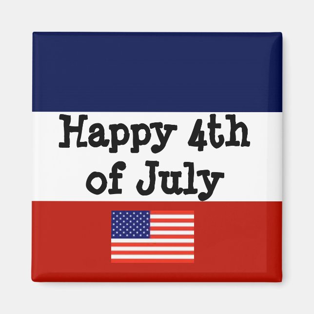 Imán Feliz 4 de julio (Frente)