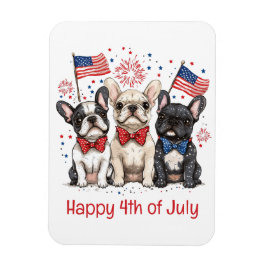 Imán Feliz 4 De Julio Bulldoges Franceses