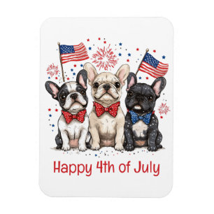 Imán Feliz 4 De Julio Bulldoges Franceses