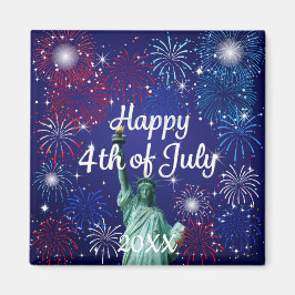 Imán Feliz 4 de julio de fuegos artificiales