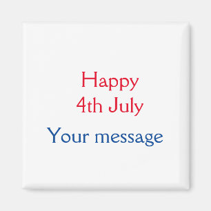 Imán Feliz 4 de julio día de la independencia añadir no