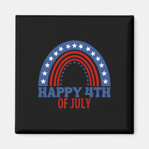 Imán Feliz 4 de julio divertida bandera de EE. UU. para