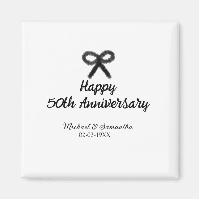 Imán Feliz 50° aniversario agregar pareja fecha de matr (Frente)