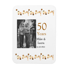 Imán Feliz 50° aniversario agregar pareja fecha de matr